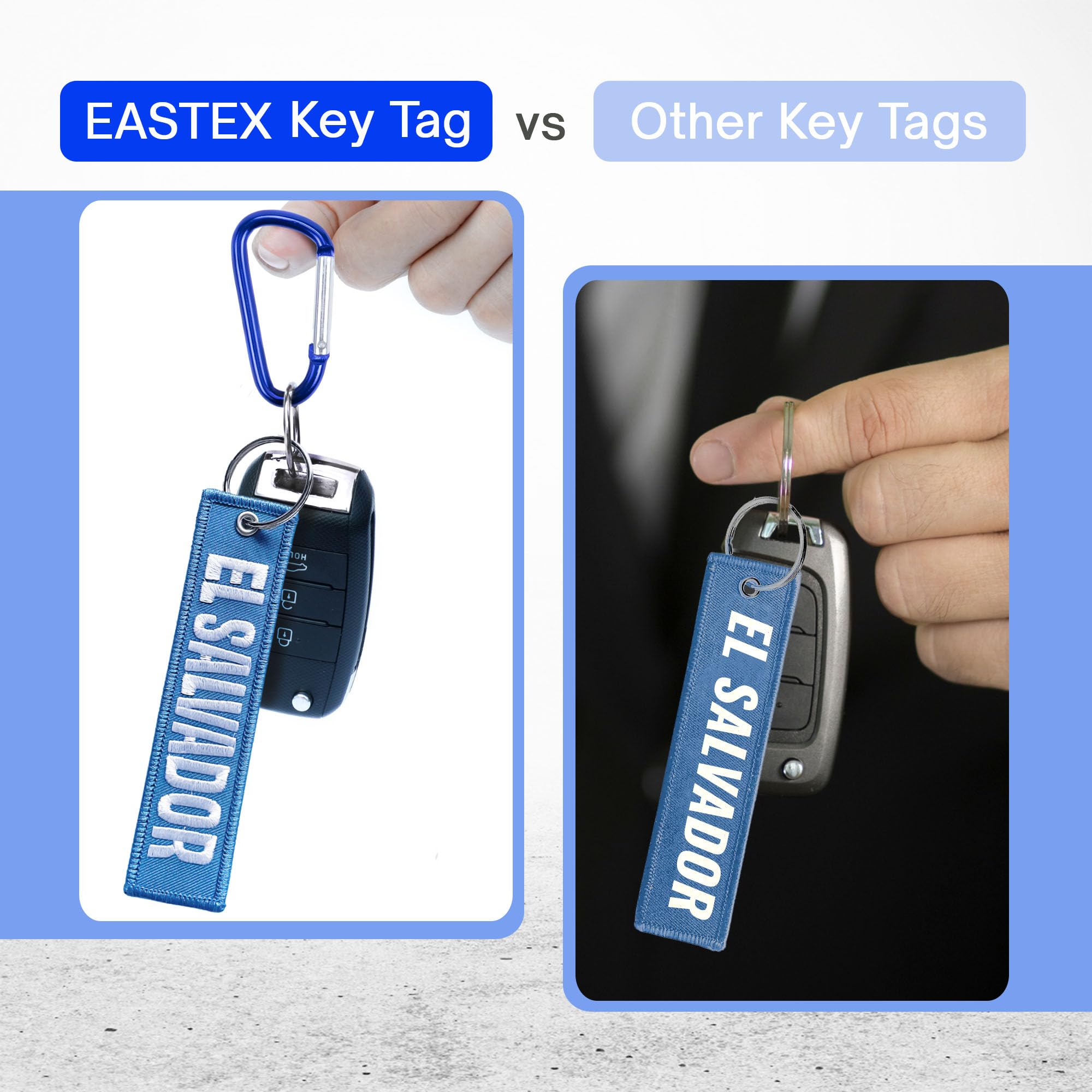 Amazon.com: El Salvador Keychain Carabiner for Keys Fob